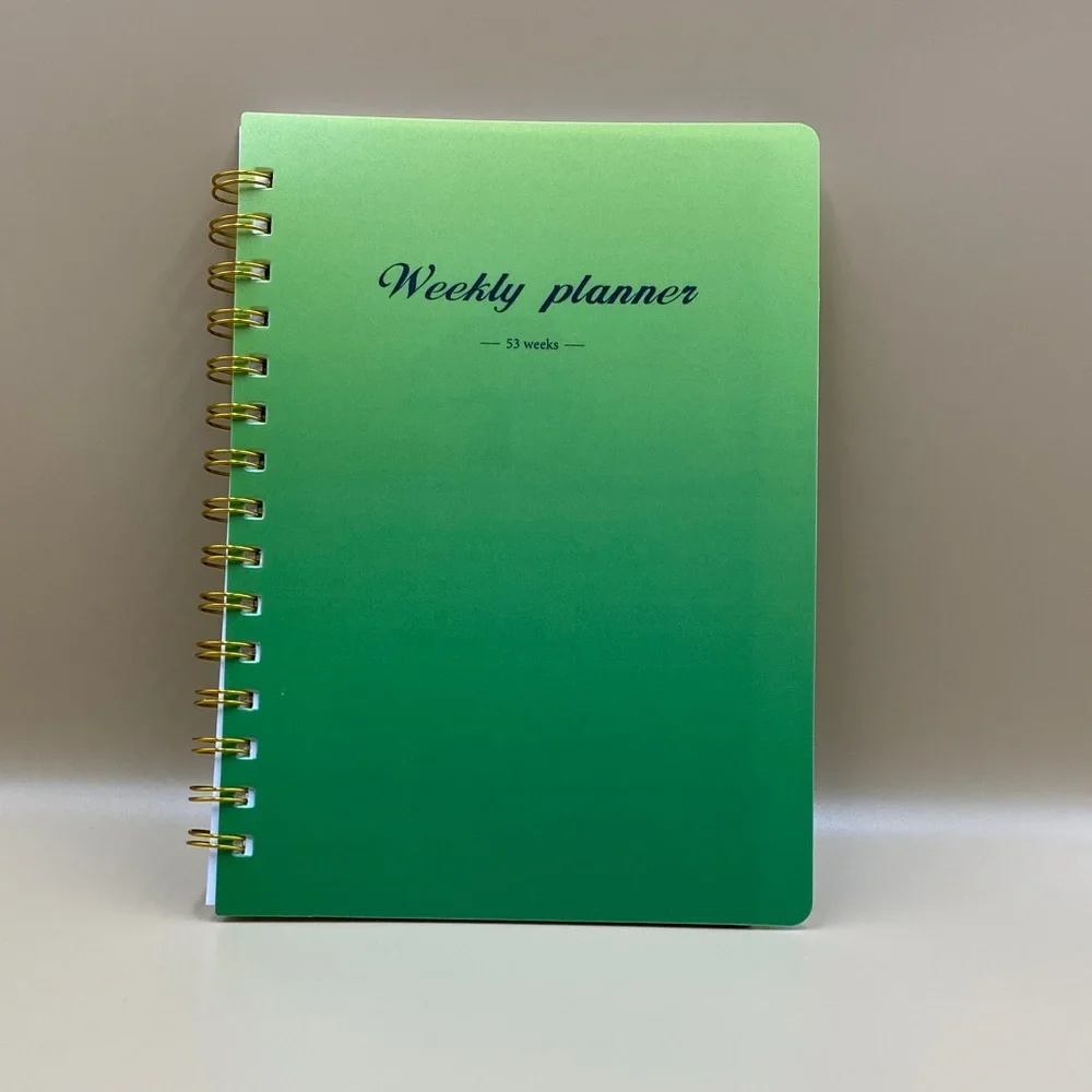 Green Gradient Weekly Planner undated